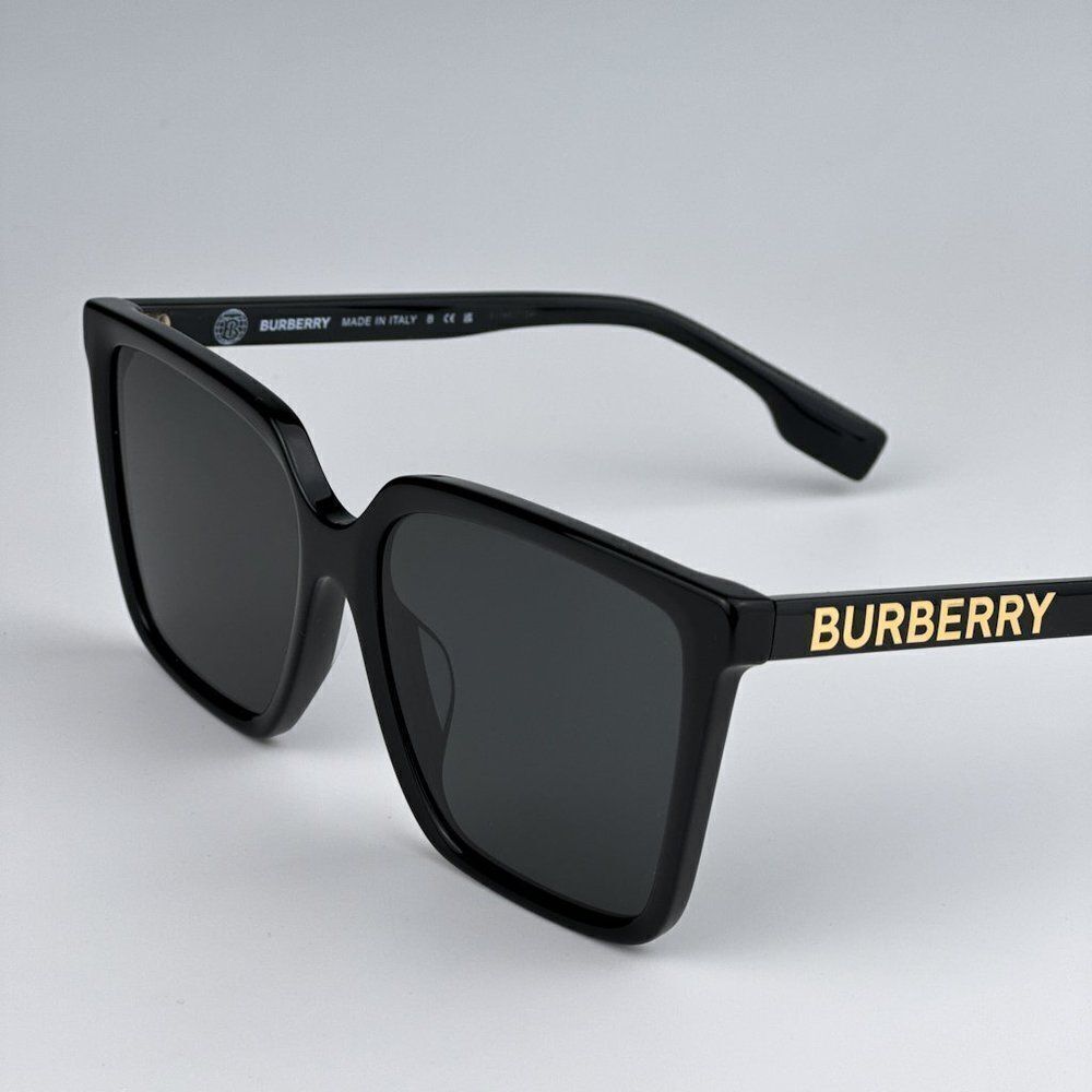 NEW Burberry BE4411D 300187 Black Dark Grey Square Women Sunglasses BE 4411D - Picture 7 of 10